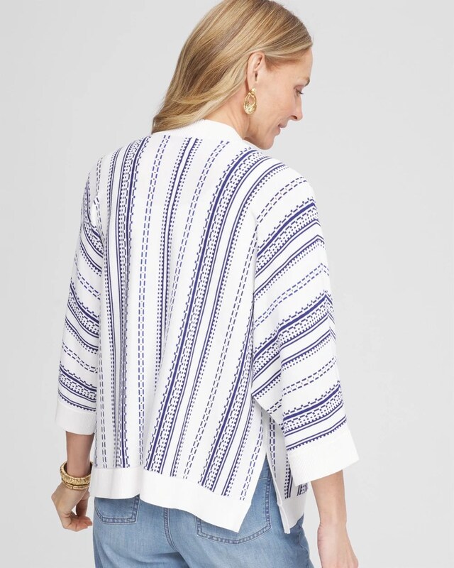 Island Motif Embroidered Cardigan - image 3
